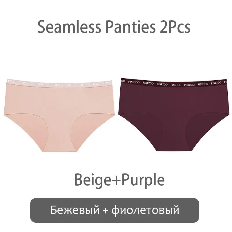 FINETOO Seamless Panties Women Rose Printing Underwear Fashion Letter Panty Ladies Briefs Underpants S-XL Female Briefs Lingerie