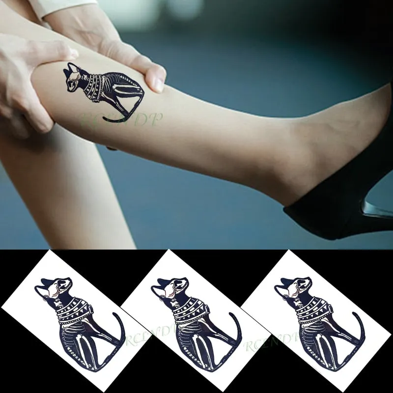 Waterproof Temporary Tattoo Sticker protector of Ancient Egypt Egyptian totem Anubis fake tatto flash tatoo for men women girl