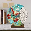 Butterfly Diamond Painting Unique Wooden Rotating Calendar for Home Office
