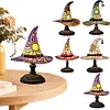 Stained Glass Witch Hat Lamp LED Creative Table Lamp Night Light for Home Decor