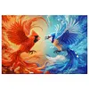 (42.5*29.5cm)Ice and Fire BirdDiamond Painting Placemats Heat Resistant for Beginners