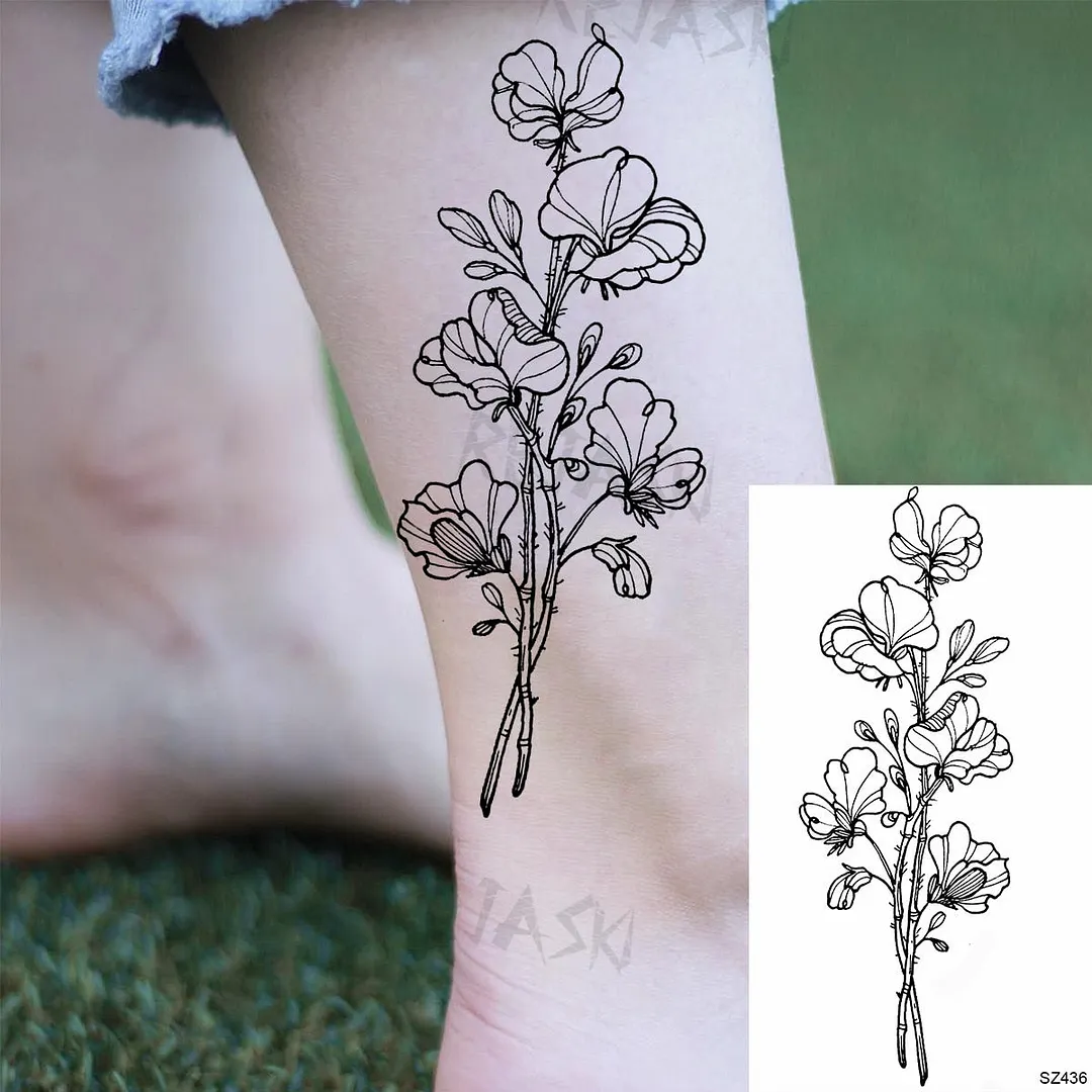 Small Henna Lotus Sexy Back Temporary Tattoos For Women Adult Feather Dandelion Fake Tattoo Body Art Waterproof Tatoos Sticker