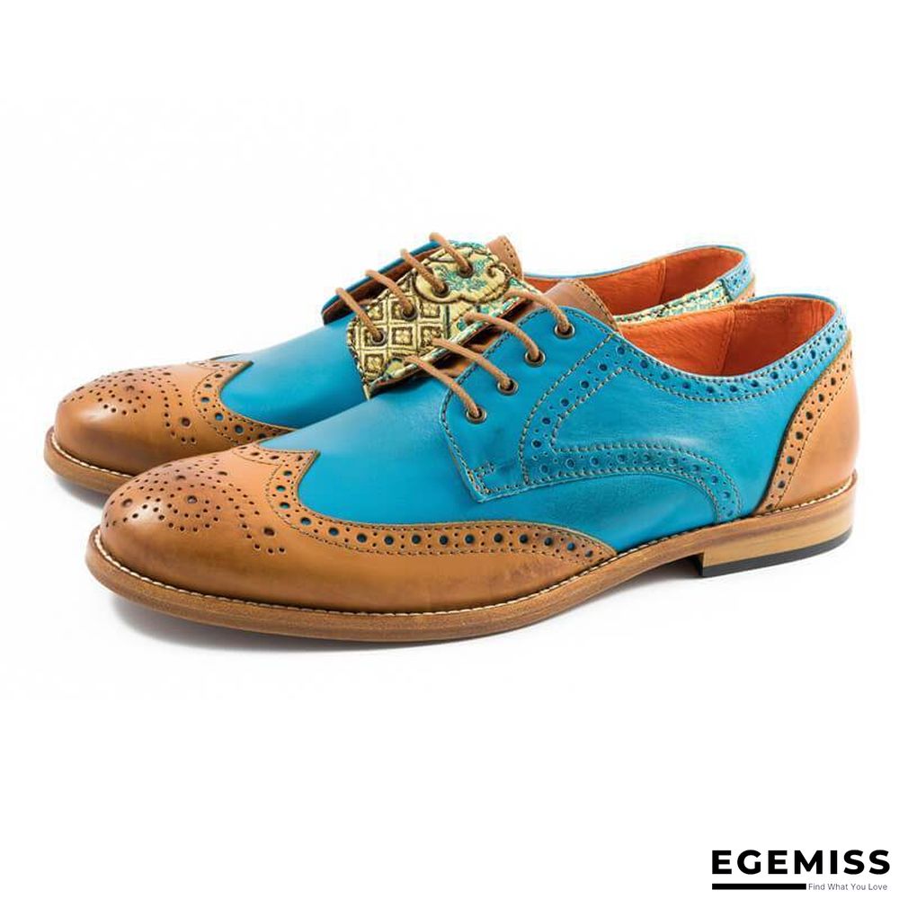 Handmade Paisley Pattern Oxford Leather Shoes | EGEMISS