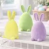 Flocked Easter Decorations Bunny Honeycomb Ornament DIY Table Centerpiece Set Ornaments for Spring Home Holiday