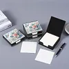 PU Flower Diamond Painting Notecard Box with 160 Sheets of Paper for Adults