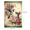 Hummingbird  Flowers-Paint by Numbers Acrylic Painting 40*60CM(Poster style）