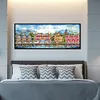 Victoria Wharf-Full Embroidery 3 Strands 11CT Stamped Cross Stitch-100*37CM-Large Size