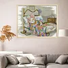 Old Couple-14CT Counted Cross Stitch Kit(44*36cm)