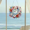 DIY Wreath 5D Hanging Clock Art Craft for Living Room Decoration