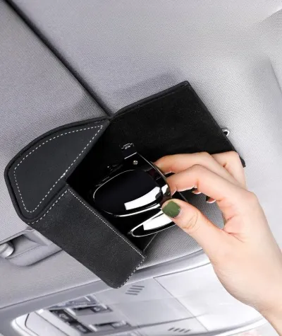 Car Suede Leather Glasses Case