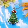 Christmas Tree Beaded Counted Embroidery Kit DIY Cross Stitch Keychain Kit