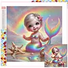 Diamond Painting -DIY Full Square Drill Cartoon Mermaid(35*35 CM)