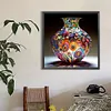 Vase d&rsquo;art-perceuse ronde peinture diamant-40*40cm