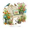 (US Local)Acrylic Special Shaped Garden Lounge Chair Table Top Diamond Painting Ornament