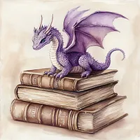 Lavender Dragon - Diamond Painting
