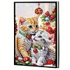 (US Local)50-Page A5 Christmas Cat Diamond Painting Notebook for Adult Holiday Gift