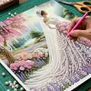 (Pre-Framed)Wedding Dress-Special Shape Diamond Painting Kit(25x25cm)