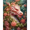 >SALE<Full Embroidery Eco-cotton Thread 11CT Print Flower Dragon Cross Stitch 50x60cm