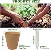 50 Pcs Peat Pots Biodegradable Eco-Friendly Plants Seedling Starters Kit
