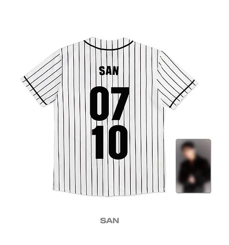 ATEEZ SANベースボールTシャツ 2024 Ateez World Tour Baseball Jersey