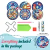 A Set (6 PCS) Wooden US Flag - 5D DIY Coaster
