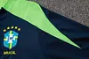 Joyfball 2024/2025 Brazil Half-Pull Training Suit Blue color Football Shirt 1:1 Thai Quality