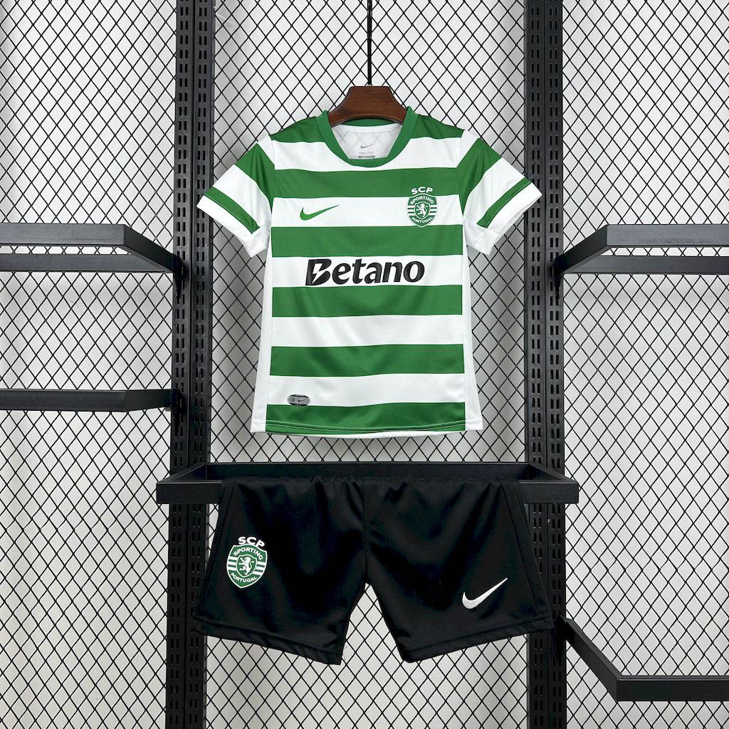 2025-2026 KIDS Sporting CP Home Football Shirt 1:1 Thai Quality Maxi Kit