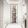 (Stamped/Counted) Stack Of Books With Flowers - 11CT Cross Stitch 30*80cm/11.81*31.5in(Big Size)