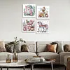 (US Local)4pack Xmas Animal-Special Shaped Diamond Painting Kit(30x30cm)