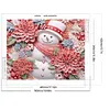 >SALE<5D DIY Partial Special Shaped Drill Diamond Painting Snowman-Red Decor 40x50cm
