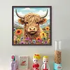 Daisy And Yak Highland Cow -11CT Stamped Cross Stitch 40*40cm/15.75*15.75in