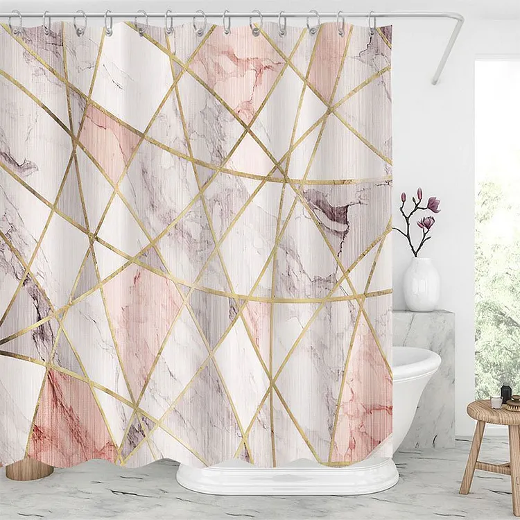 Marble Pattern Shower Curtains