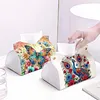 DIY Diamond Painting Creative Design Leather Handmade Tissue Holder Rhinestones Decorative Tissue Box Craft Kits