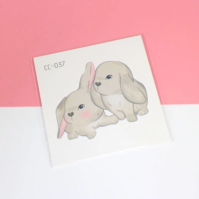 Cartoon Cat and Dog Face Stickers Tattoo Stickers Waterproof Girl/Child Cute Makeup Stickers Small Tattoo Pet Temporary Tattoos
