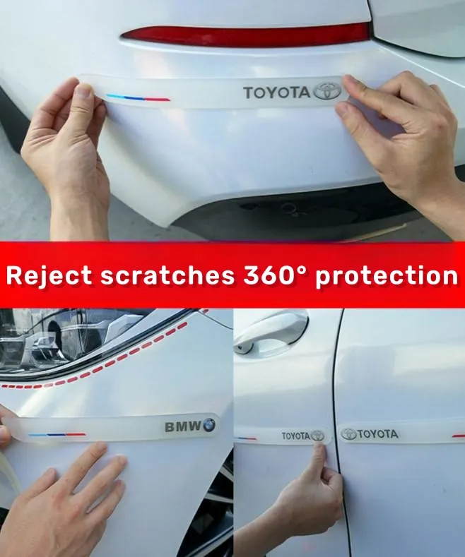 Car front and rear bumper anti-collision strips