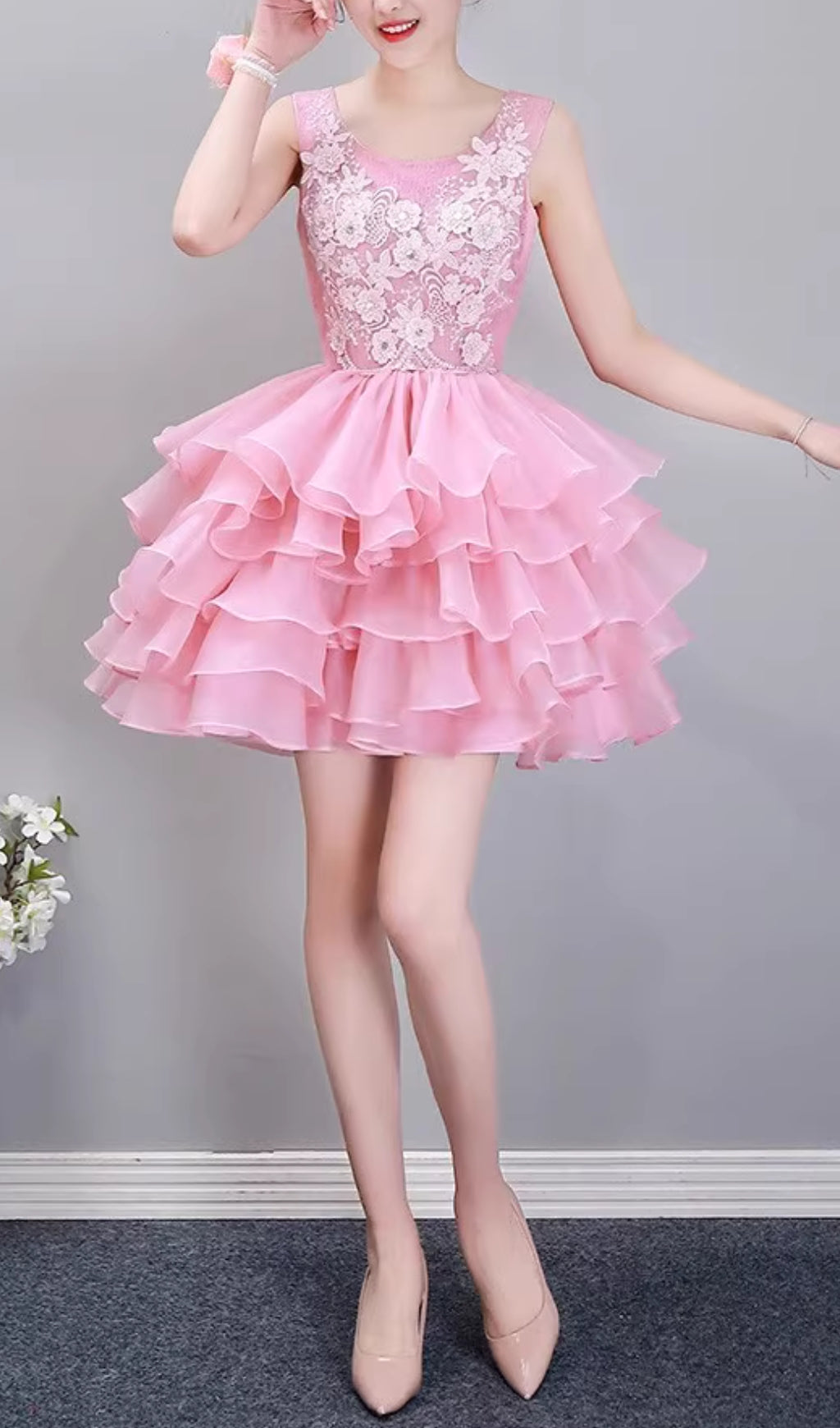 Fashionslee WomenAneska Floral Mini Dress