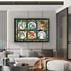 (Big Size)Window Style Totoro and Friends - 11CT Stamped Cross Stitch - 60*40cm