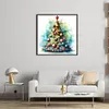 >SALE<Full Embroidery Eco-cotton Thread 11CT Printed Xmas Tree Cross Stitch Kit50x50cm