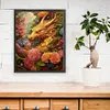 >SALE<Full Embroidery Eco-cotton Thread 11CT Print Flower Dragon Cross Stitch 50x60cm