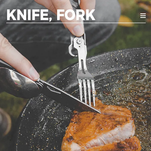 SAKER&reg; 6-in-1 Camping Flatware Set