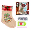5D Diamond Painting Xmas Rhinestone Sock Embroidery Mosaic Hanging Gift Bag