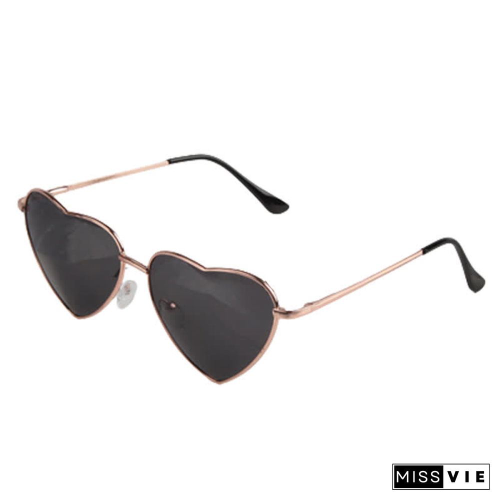Love Heart Design Gradient Color Sunglasses