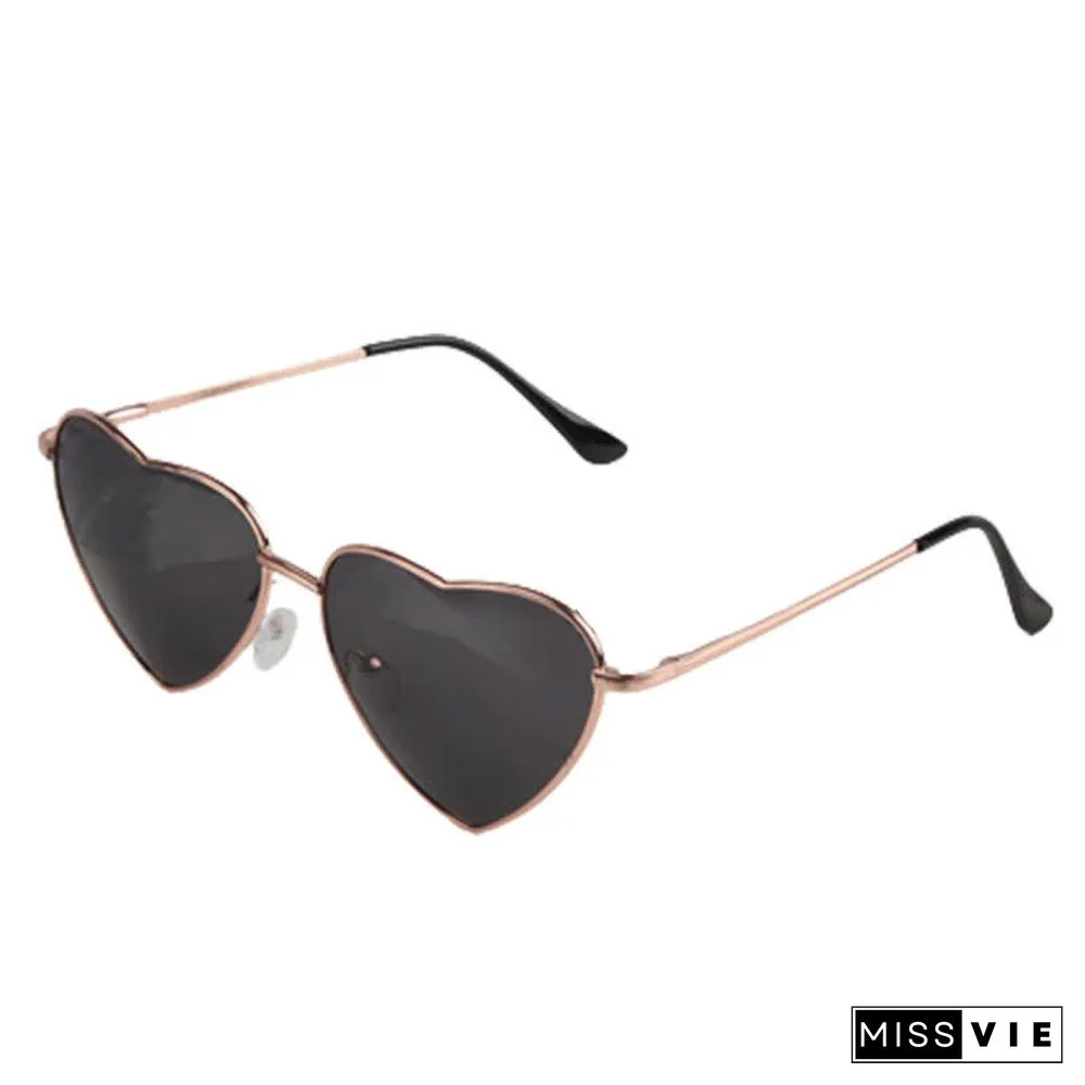 Love Heart Design Gradient Color Sunglasses