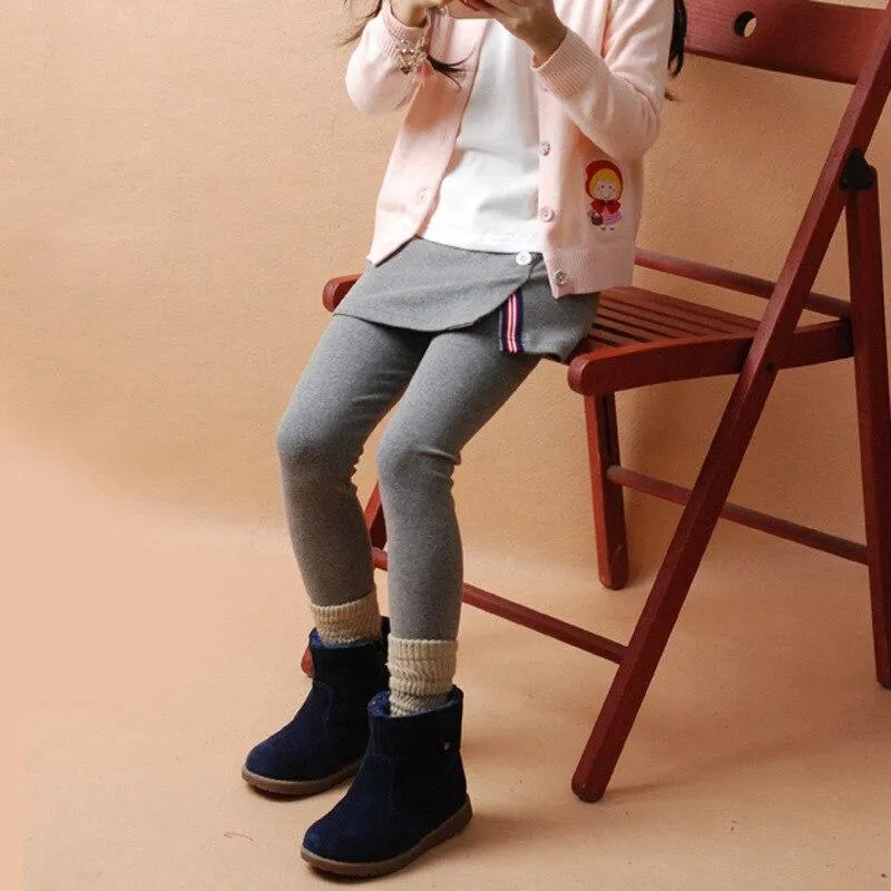 1-8 Years Girls Leggings Spring Summer Lace Princess Skirt-pants Children Cotton Skirt Trousers Kids Slim Pencil Pants