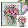 Rose And Lavender-14CT Stamped Cross Stitch 29*35cm/11.42*13.78in