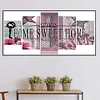 (US Local)HOME 95x45cm 5D DIY Full Drill Round Big Size Diamond Painting Kit Home Wall Room Decor