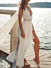 Plunging V-Back Sleeveless Maxi Dress