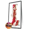 Diamond Painting-DIY Full Round Drill Purple Dress Women (30*60cm)