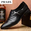 P&oacute;łbuty sk&oacute;rzane PRADA Brytyjskie buty casual business