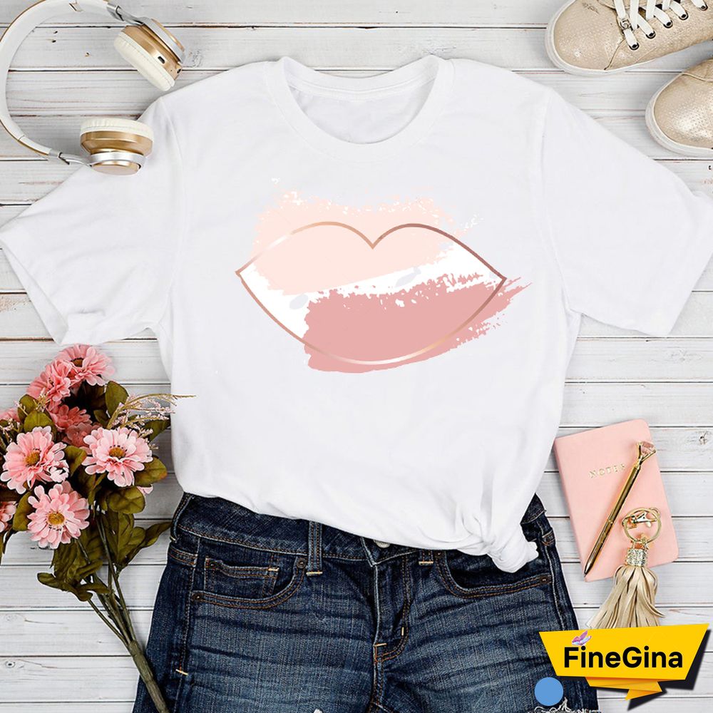 T-shirts Women Love Geometric Trend Style 90s Spring Summer Tshirt Top Lady Print Clothes Graphic Female Tee T-Shirt